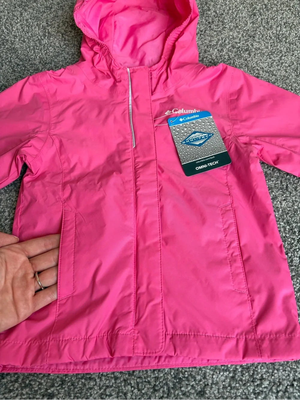 NWT Columbia Hot Pink Kids' Timber Pointe Jacket Full Zip Hooded size 2T
